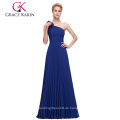 Grace Karin Lange Chiffon Ein Schulter Königsblau Günstige Ballkleid CL3467-1